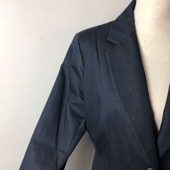 New York & Company Blue Denim Blazer Jacket Plus - Picture 4 of 8